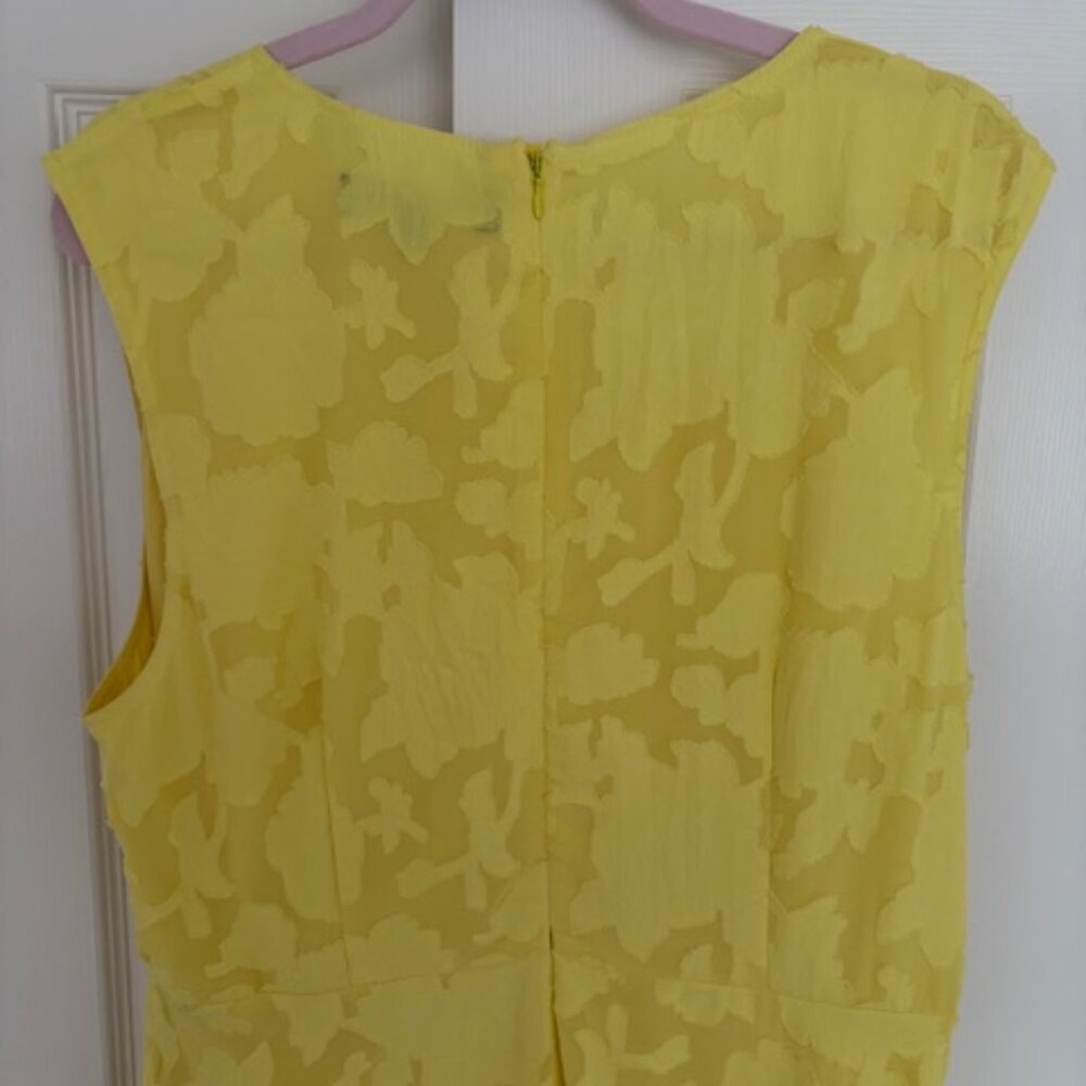 🌼 Jason Wu x ELOQUII Yellow Pleated Midi Dress – Size 18 - Picture 10 of 14